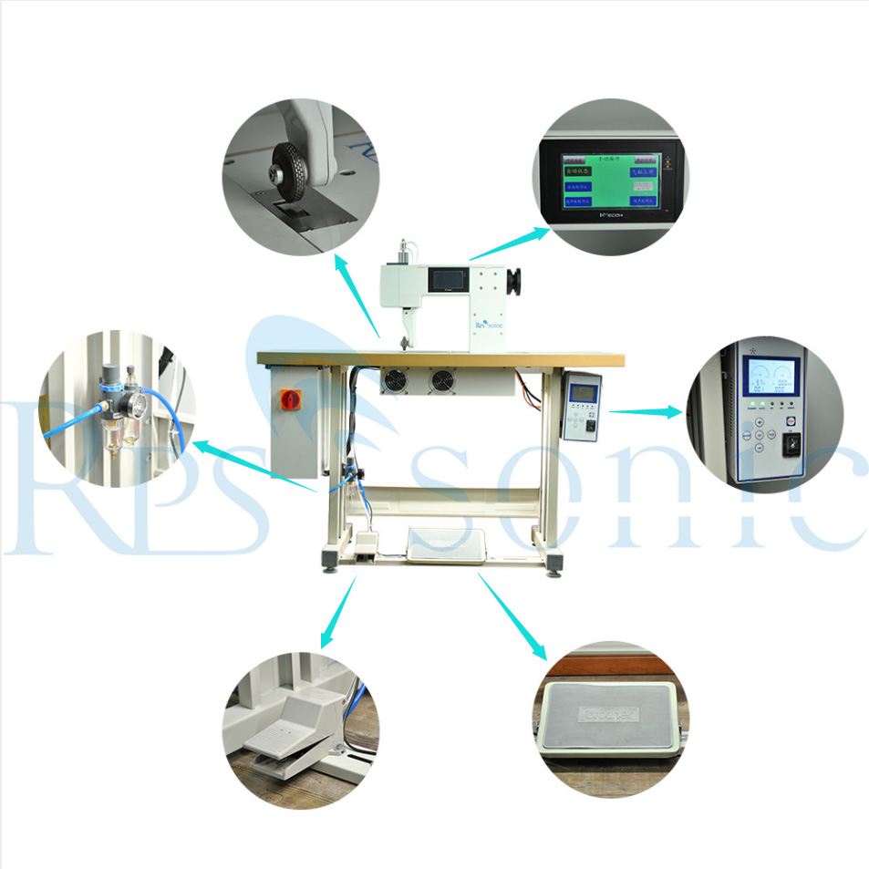 35KHZ 800W Rotationssonotroden-Ultraschalln&auml;hmaschine f&uuml;r Kleider
