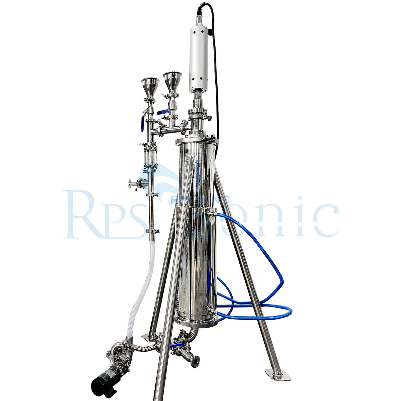 Machine d'homog&eacute;n&eacute;isation ultrasonique haute puissance dans un r&eacute;servoir de 20 L pour l'&eacute;mulsification huile-eau avec refroidisseur