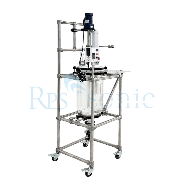 Extracteur ultrasonique industriel d'homog&eacute;n&eacute;isateur de m&eacute;langeur ultrasonique de 30L avec le r&eacute;servoir en verre pour la Dispersion d'herbe